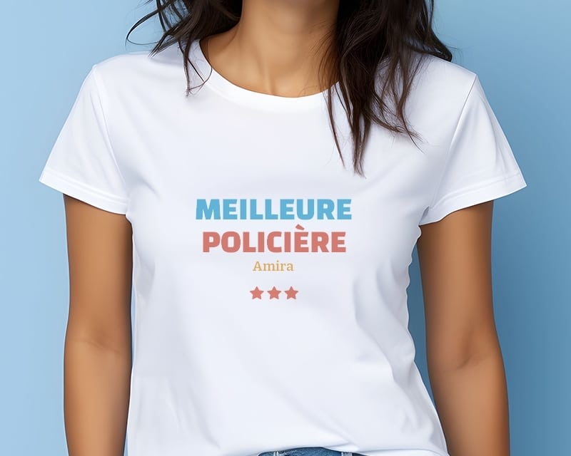 Tee shirt personnalisé femme - Meilleure Policière