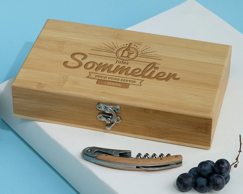 Coffret sommelier personnalisé - 5 accessoires - Sommelier