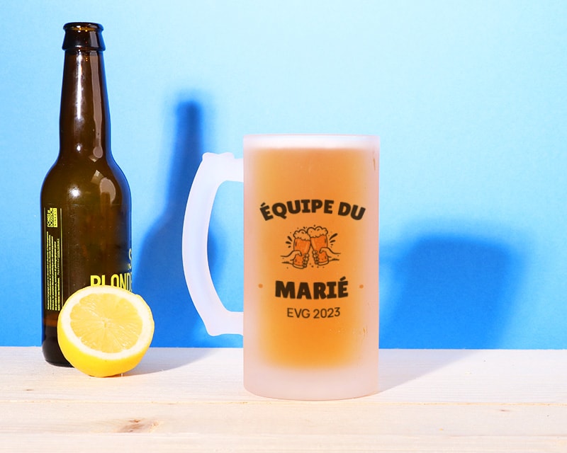 Chope de bière personnalisée - Enterrement de vie de garçon