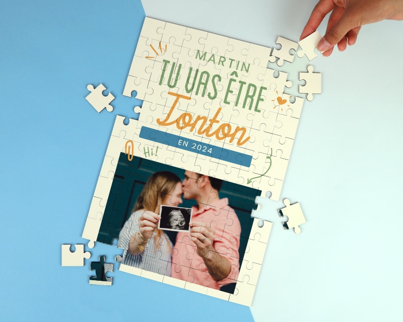 Puzzle personnalisable - Tu vas être tonton