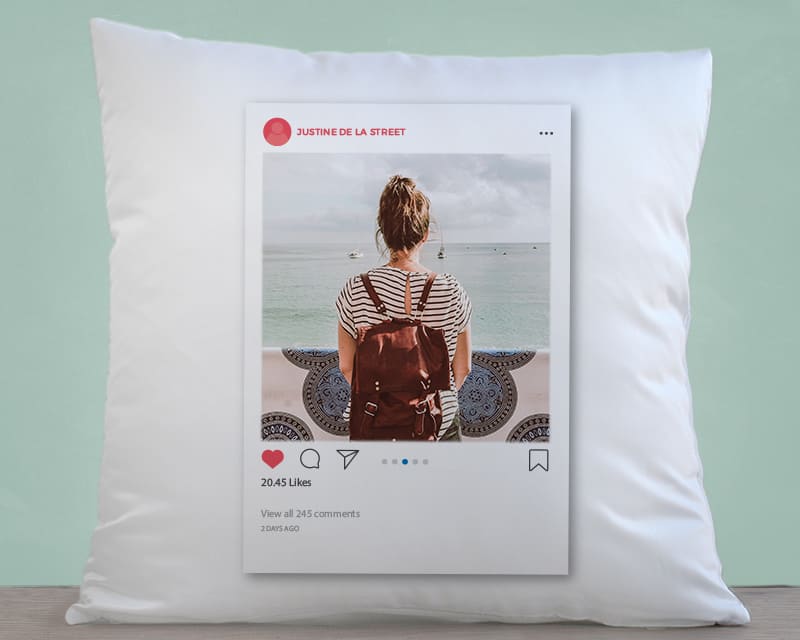 Coussin personnalisé photo - Instagram