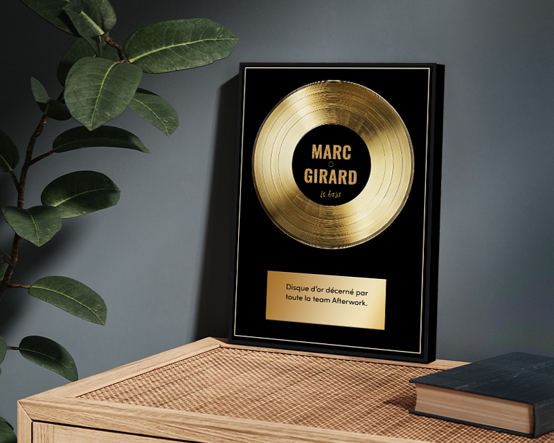 Affiche disque d’or personnalisé pour un Marc