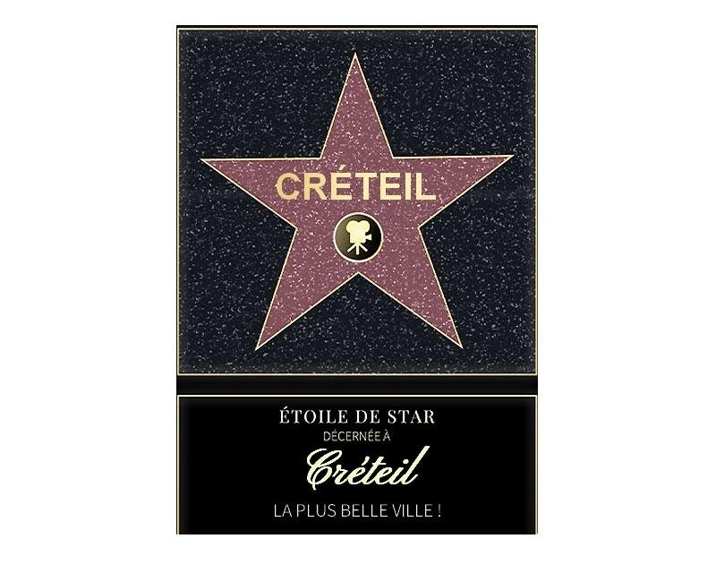 Affiche etoile de star personnalisé Créteil