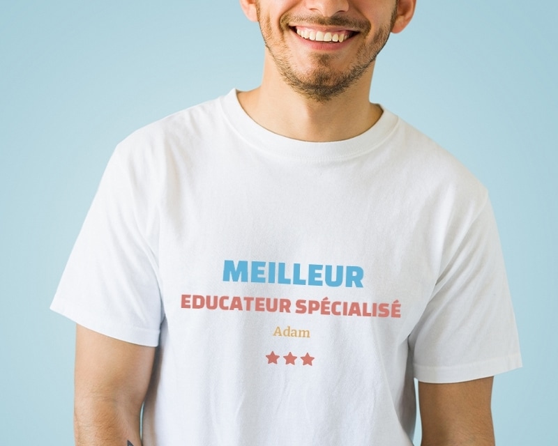 Tee shirt personnalisé homme - Meilleur Educateur spécialisé