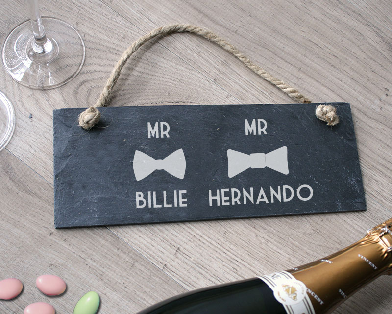 Plaque de porte personnalisée - Mr & Mr