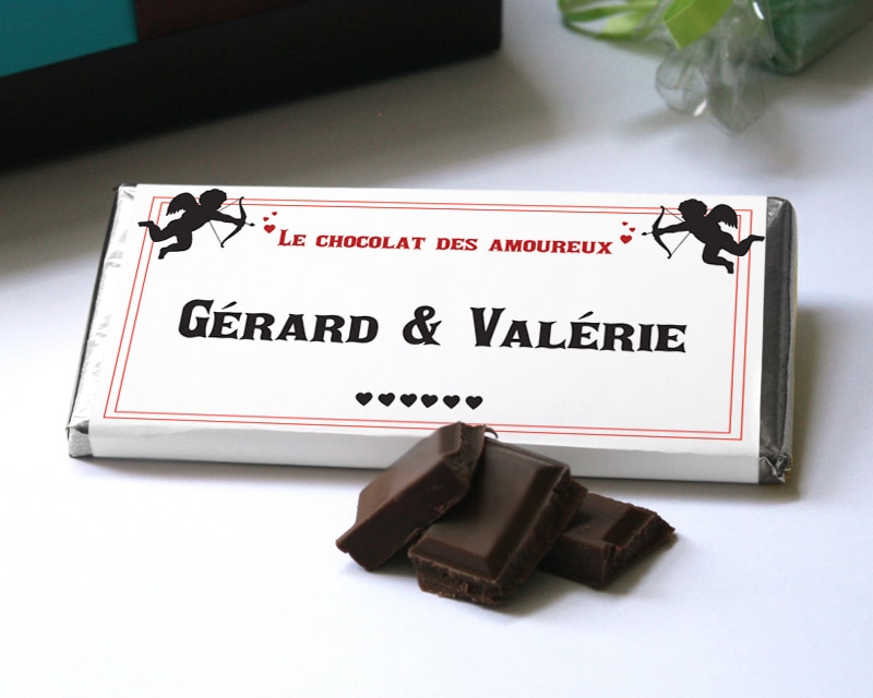 Tablette de chocolat Cupidon