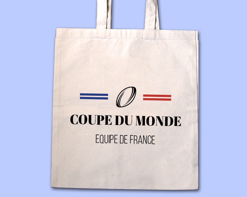 Tote bag personnalisé - Bleu Blanc Rouge Rugby