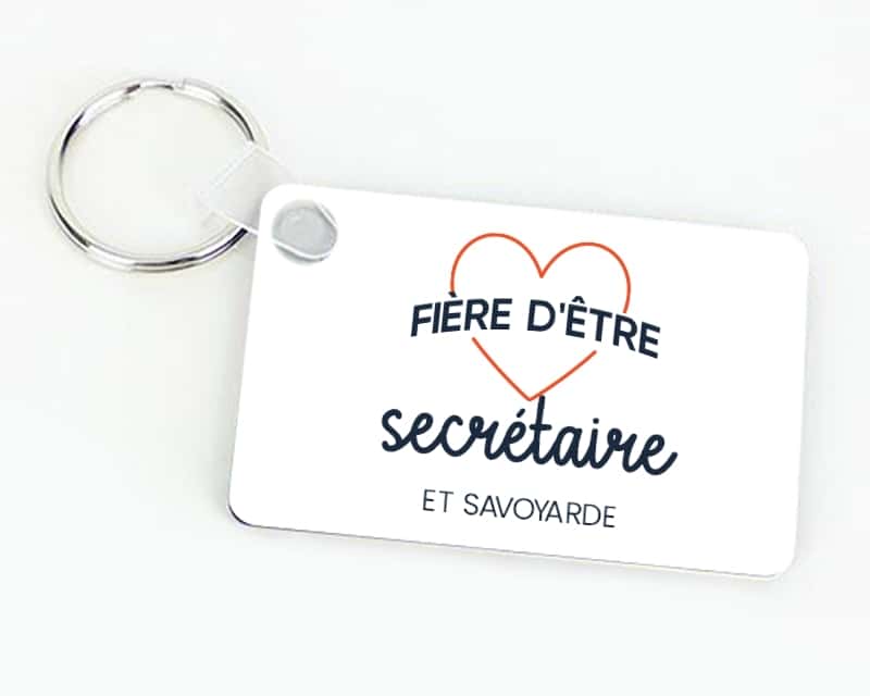 Porte-clés personnalisable - Fière d'être secrétaire