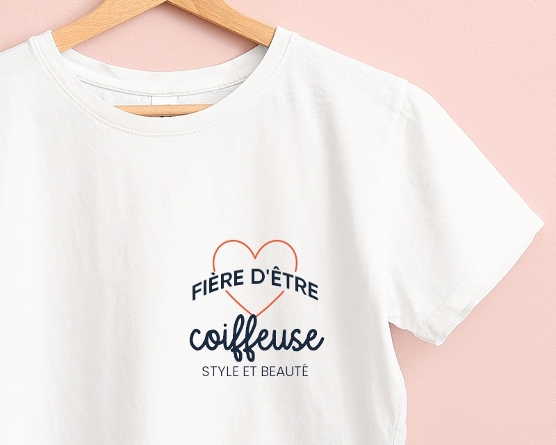 Tee shirt personnalisé femme - Fière d'être coiffeuse