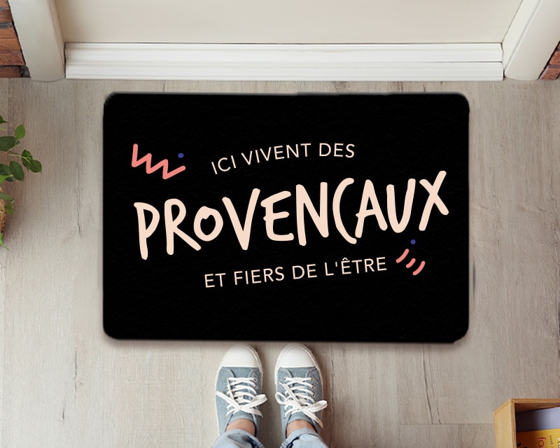 Paillasson personnalisé - Ici vivent des Provencaux