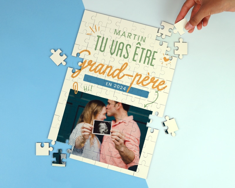 Puzzle personnalisable - Tu vas être grand-père