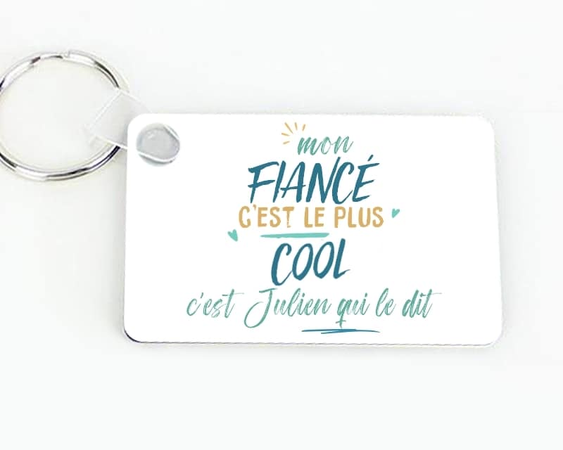 Porte-clés personnalisé : Fiancé le plus...